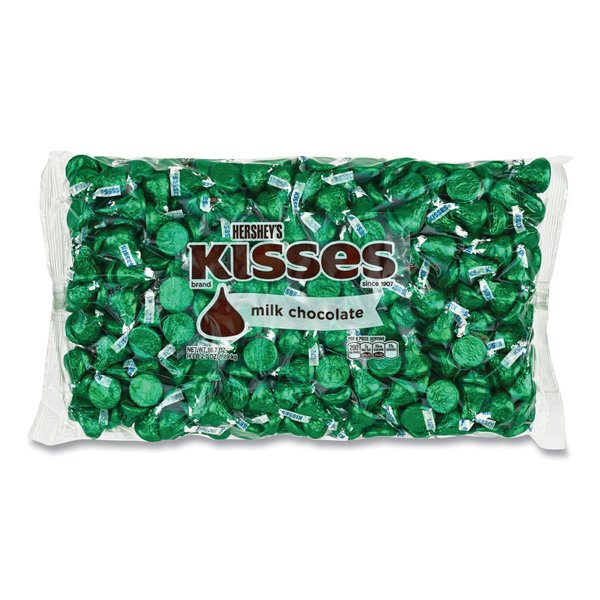 Hersheys KISSES, Milk Chocolate, Green Wrappers, 66.7 oz Bag 16034